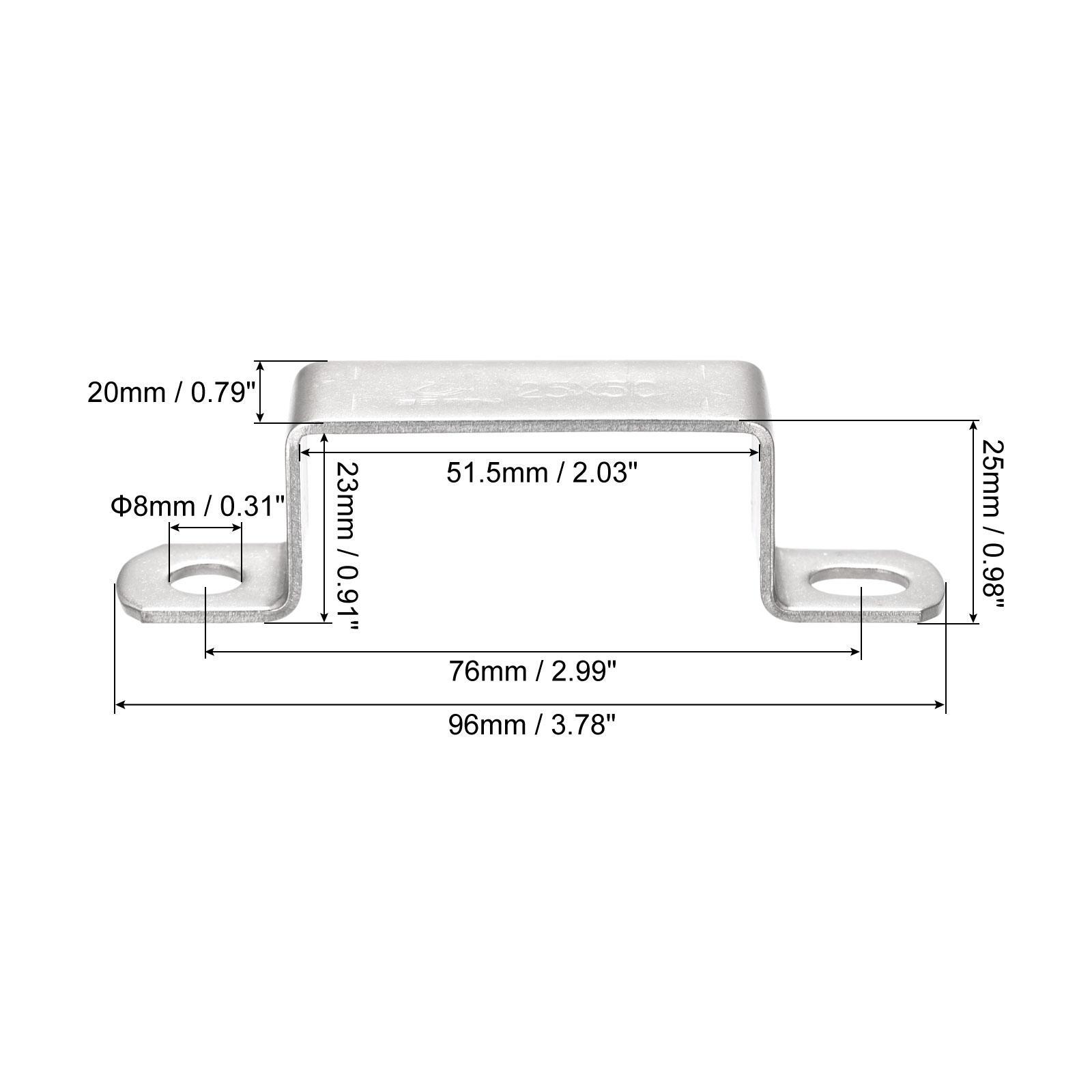 4 Stück U-förmige Rohrschellen Aus Edelstahl – 48x52 Mm, Für Rohre Bis 50 Mm – Befestigung Für Leitungen & Kabel