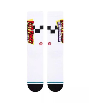 Stance Gnarly Snow Fast Times Snowboard Socks Large (Mens 9-13) White New