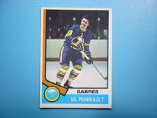 1974/75 O-PEE-CHEE NHL HOCKEY CARD #25 GILBERT PERREAULT EX/NM SHARP!! 74/75 OPC
