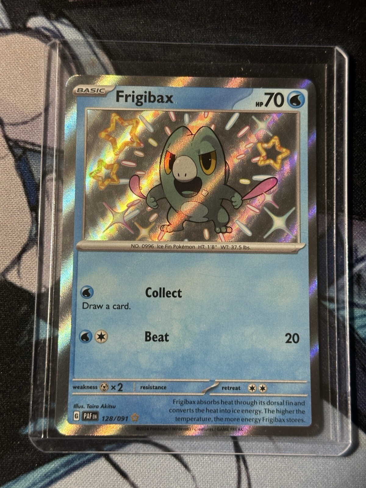 Pokemon Frigibax - 128/091 - Baby Shiny Rare Paldean Fates