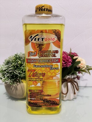 Veet Gold Papaya Honey 2 In 1 Active Whitening Glowing Corrector Oil Spf 15