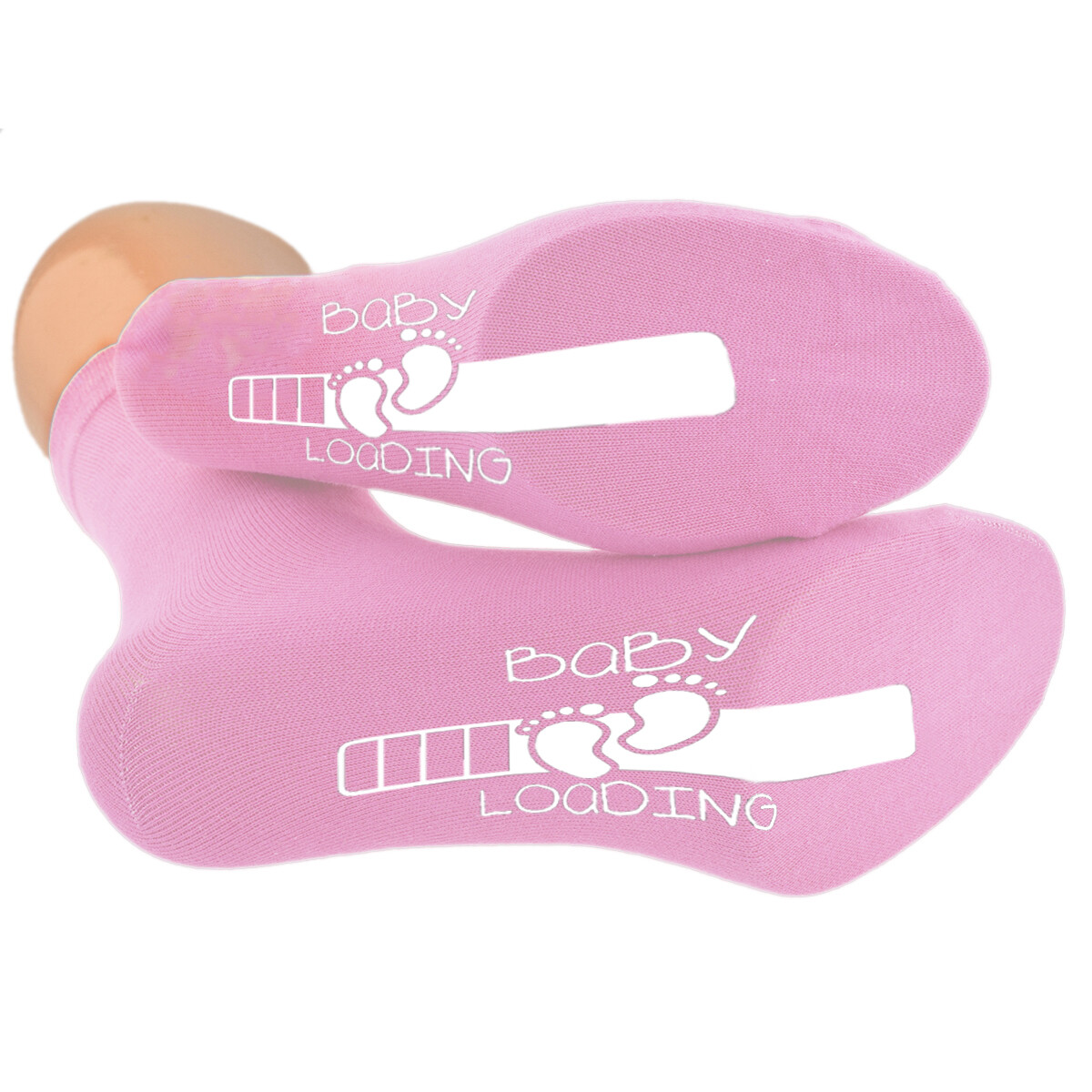 SAOLA Pale Pink Baby Loading Sole Print Mum To Be UK Adult Size 4 8 X6N1004