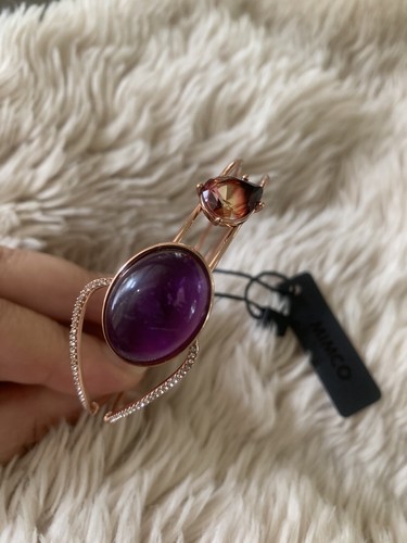 💜💜💜 Mimco New $89 Amulet Bangle Rose Gold Wrist Bracelet + Mimco dust bag - Picture 8 of 11