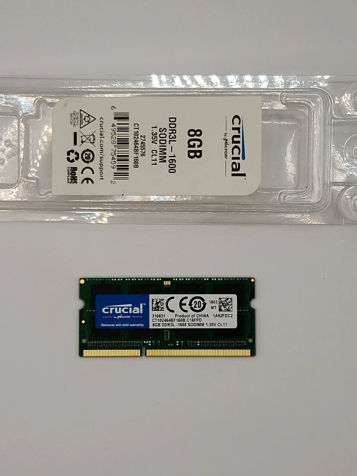 CRUCIAL 8GB DDR3L 1600 PC3-12800 Laptop SODIMM 204-Pin Memory RAM DDR3 1x 8G - Image 3 of 4