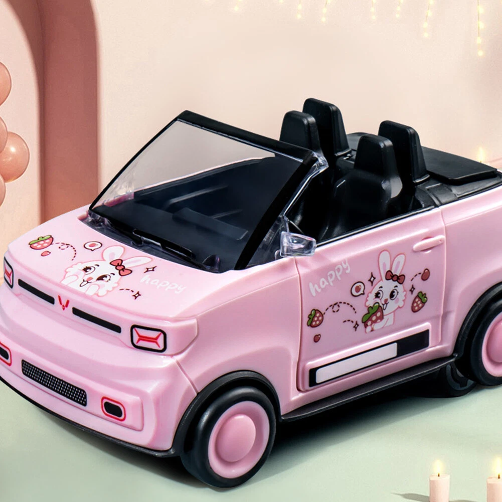 Mini Back Pull Toy Cars Funny Kids Model Car Gifts for Boys Girls (Pink)