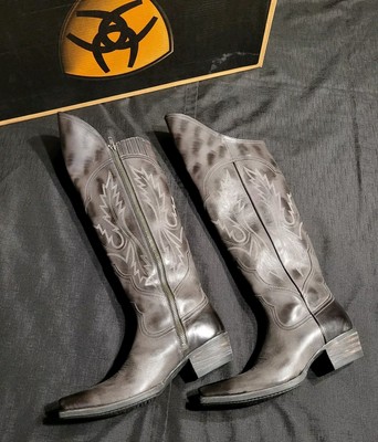Ariat **NEW** In Box Murrieta Womens Tall Leather Boots In Old West Black Sz 9 B