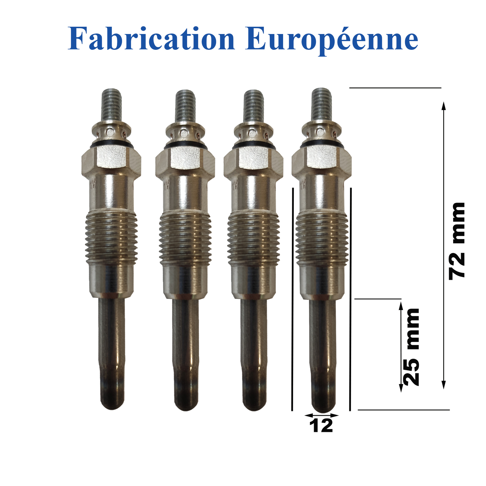 Bougie de préchauffage diesel BMW E34 524 TD kit de 4 pièces d'allumage moteur