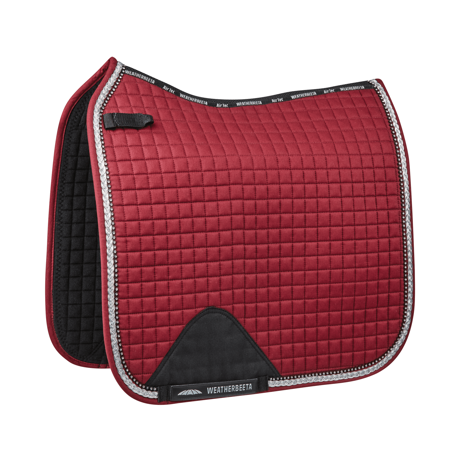 Weatherbeeta Prime Bling Dressage Saddle Pad - Maroon - Pony Size