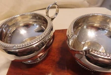 SUGER & CREAMER STERLING,M.FRED HIRSCH CO.N.J.GADROON EDGES,PATTERN 47,CA.1920'S