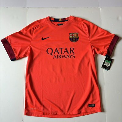FC BARCELONA Messi 14/15 NIKE Away Jersey Authentic PINK BNWT XL