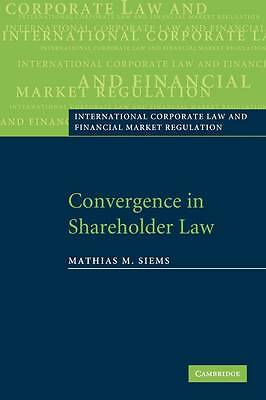 Convergence in Shareholder Law Siems Paperback Cambridge University Press