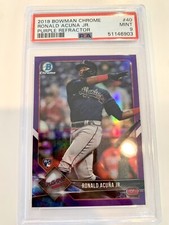 2018 Bowman Chrome Ronald Acuna Jr rare PURPLE refractor RC rookie /250 🔥🔥
