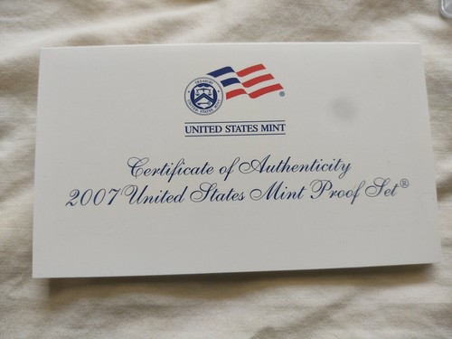2007-S U.S. Mint Proof Set 14 Coins - COA - In Original Box JB237 - Picture 9 of 9
