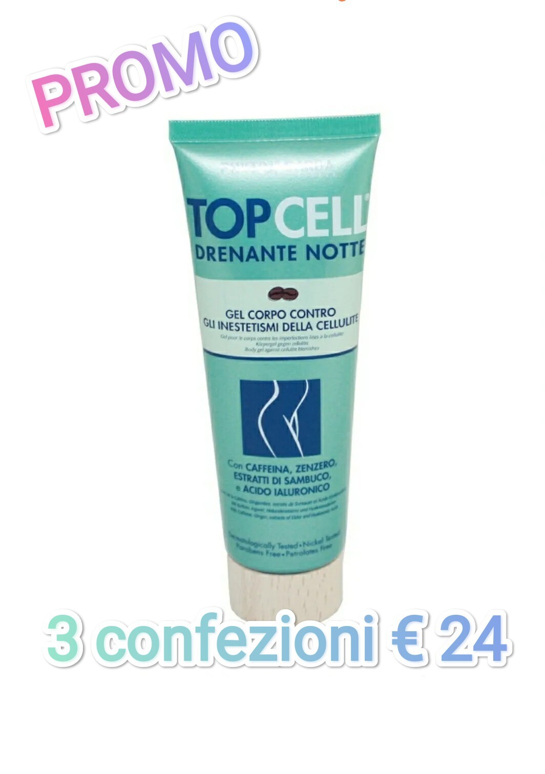 PHYTO GARDA Topcell Drenante - Gel corpo contro la cellulite 125 Ml X 3 (375ml)