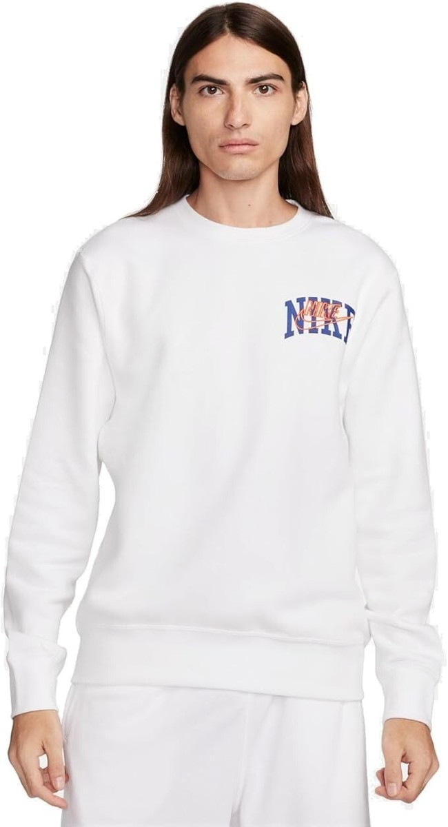 NEW Nike Club Fleece Men's M Long-Sleeve Crew-Neck