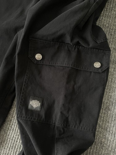 Harley-Davidson Men Cargo Pants 36x36 The Trooper Heavyweight Black Beauty NEW - Picture 7 of 12