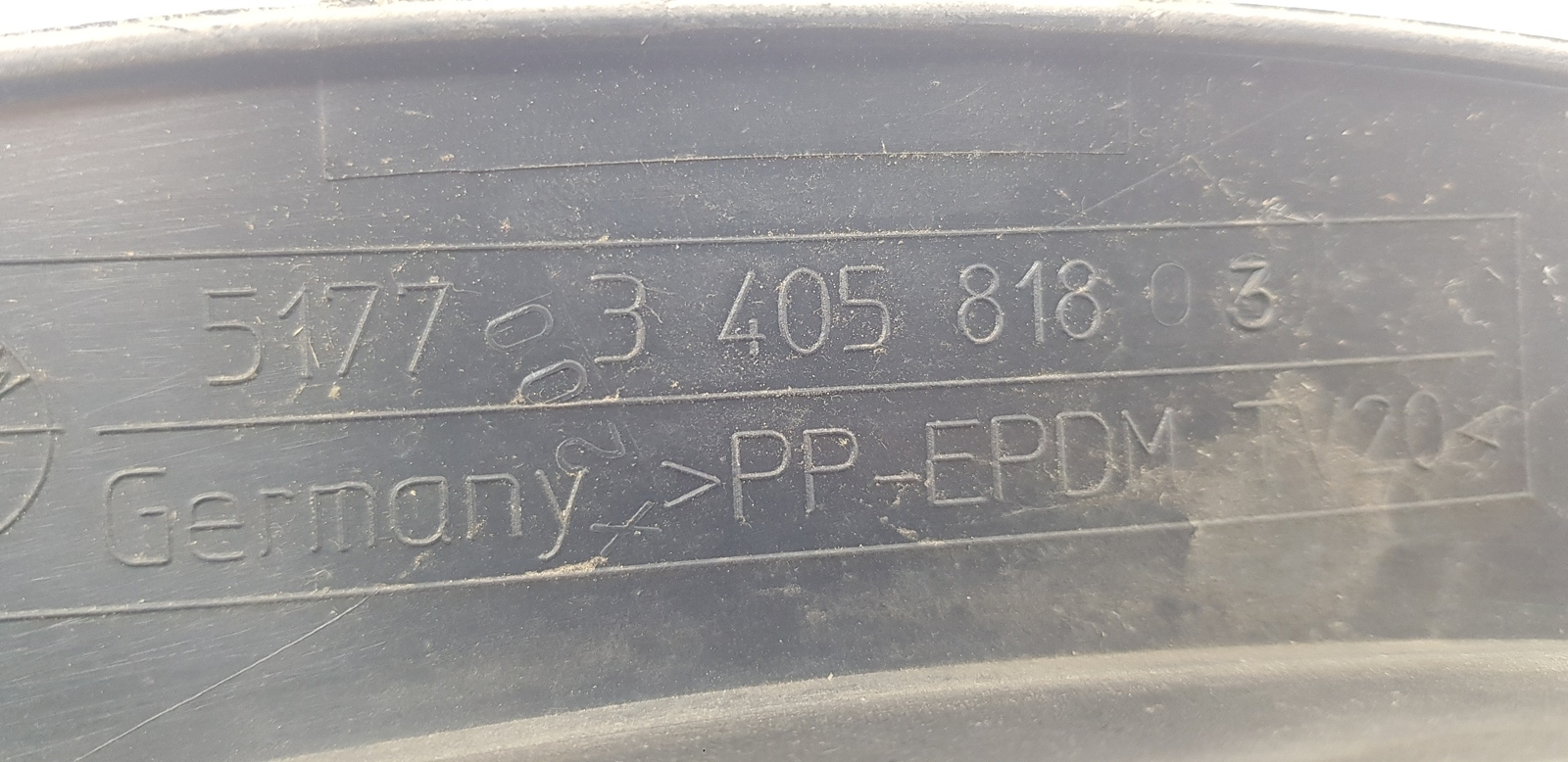 51713405818 frontspoiler rechts für BMW X3 2.0 D 2004 3405818  