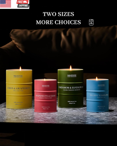 Wild Rose Large Natural Scented Candle, 120 Hours Long Lasting Soy Candles 21.2O - Picture 8 of 8