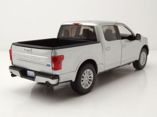 Ford F-150 Limited Crew Cab Pick Up 2019 Plata Modelo De Coche 1:24 MotorMax - Imagen 2 de 9