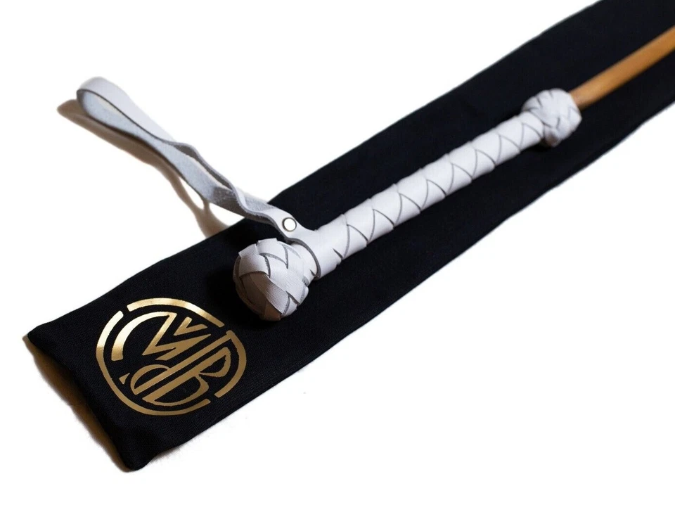 Sophisticated Bamboo Cane with Leather Handle for BDSM, Total Length 72cm - Image 2 of 4