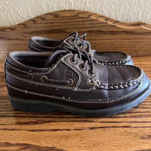 Sperry Top-Sider Boys Youth Brown Loafers Casual Shoes Size 3W - Picture 3 of 11