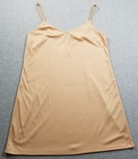 NEW Jessica Simpson Full Slip Women  s 8 Beige Sleeveless V Neck Layering Smooth