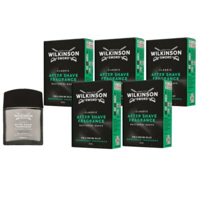Wilkinson After Shave Classic 5 x 100 ml Pflege für den Mann After Shave Rasierw