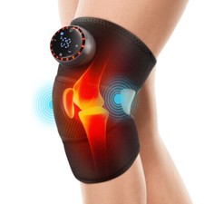 Electric Heated Vibration Knee Massager Joint Brace Therapy Shoulder Pain Relief