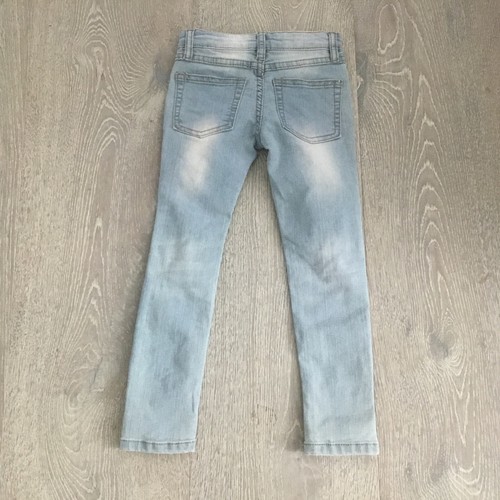 Betsey Johnson Kids Size 5 Denim Jeans With Flowers - Picture 6 of 6