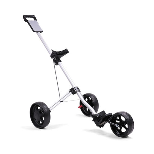 3-Wheels Golf Trolley Buggy Swivel Cart Bag Lightweight Foldable Aluminium Cart - Picture 11 of 11