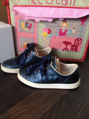 Armani Junior Kids Leder Sneakers halbschuhe stiefel Gr.30 Top LP 245  OVP