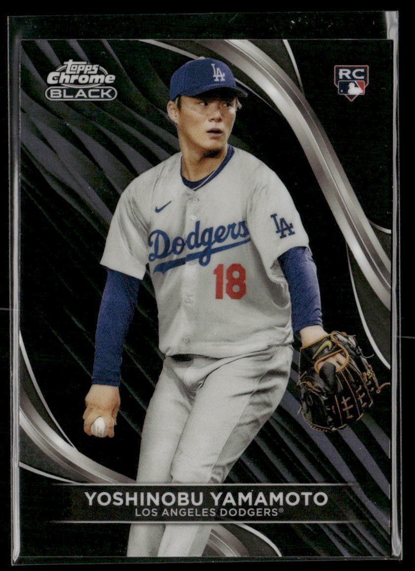2024 Topps Chrome Black Yoshinobu Yamamoto RC Dodgers Rookie #18