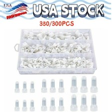 350X Closed End Crimp Cap Copper Core Nylon Wire Connectors 22-10AWG Terminals