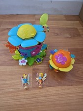Vtg Polly Pocket Flower Fairies Petal Playhouse Playset 2001 More