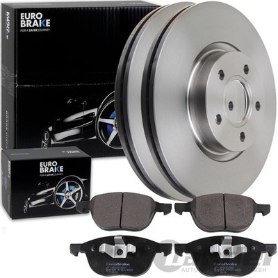 EuroBrake BREMSSCHEIBEN 278mm + BELÄGE VORNE passend für FORD FOCUS 2 + C-MAX