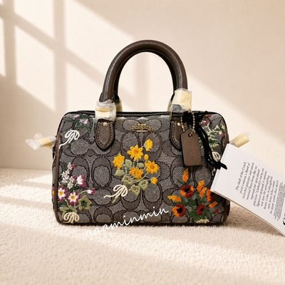 NWT Coach Mini Rowan Crossbody Bag In Signature Jacquard With