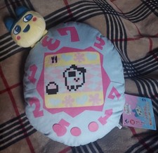 Bandai Namco Tamagotchi Mametchi Plush Cushion Boxed Blue Yellow Pink 16in