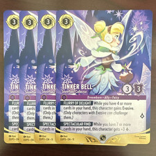 Disney Lorcana Tinker Bell 33/P3 Dreamborn EN Character Card Lot 4 Non-Foil