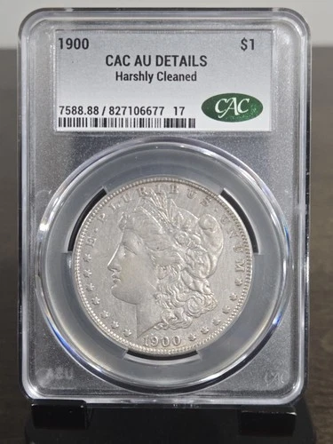 1900 CAC AU Details Silver Morgan Dollar! Silver!!! CAC!!!
