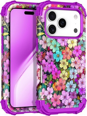 iPhone 17 Pro Max Case, Three Layer Heavy Duty Shockproof Protection Hard Plasti