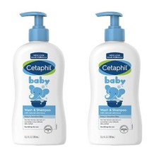 2 Cetaphil Baby Daily Wash Shampoo 24 hours with Organic Calendula Oil,Vitamin E