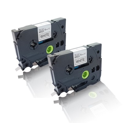 2x Kompatible Schriftbänder für Brother P-Touch1250LB 6MM - Drucker Light Serie