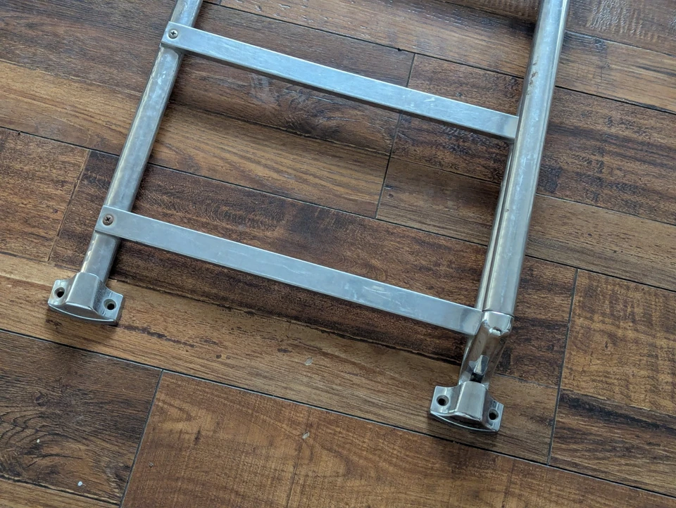 OEM 1963-1980 MG Midget Rear Trunk Lid Luggage Rack Chrome Genuine Original - Image 3 of 4