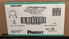 BOX OF 10 PANDUIT UTP28SP14VL 14' Violet PAN-NET CAT 6 Ethernet UTP PATCH CORD