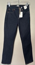NWT J.Crew Women's Vintage Straight Jeans in Dark Wash Jeans Size 26 UU4