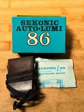 Vintage Sekonic Auto-Lumi Analog Model 86 Reflective Handheld Light Meter w/Box