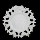 Victorian Milk Glass Plate 1903 Westmoreland Flag Eagle Fleur De Lis Americana