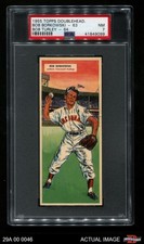 1955 Topps DoubleHeader #63 Bob Borkowski / 64 - Reds / Yankees PSA 7 - NM