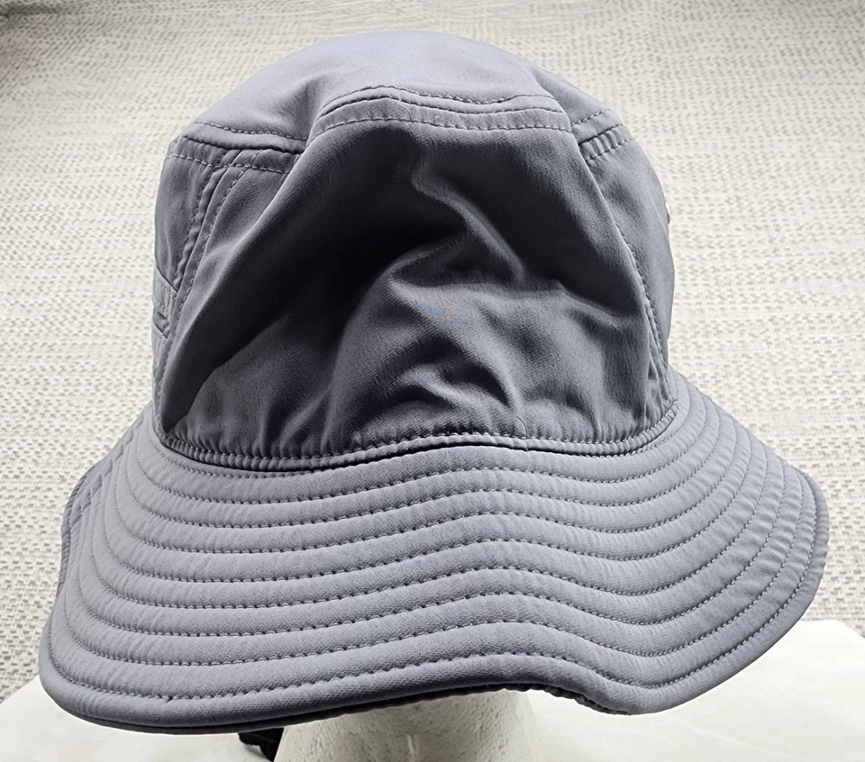 Adidas Hat Boonie Strap Back Mens Gray AEROREADY Bucket Wide Brim Chin Strap - Image 4 of 4