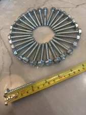 1/2 Inch x 2 1/4 Inch Hex Lag Screw Silver Lag Bolt 1/2" X 2 1/4” - Pack of 30